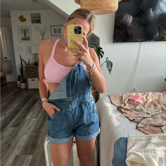 LEVIS DENIM SHORT OVERALLS - Picture 1 of 5